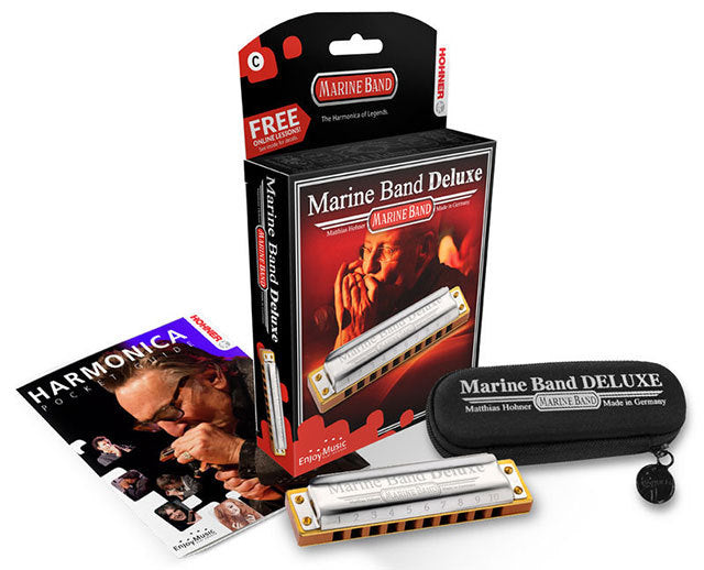 Hohner Marine Band Deluxe Harmonica in the Key of G Back to the Roots - State of the Art!