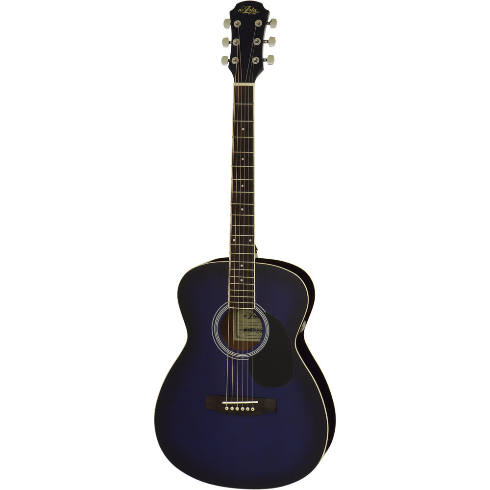 Aria AFN-15 Prodigy Series Acoustic Folk Body Guitar in Blue Shade Gloss Aria - Over 60 Years of Excellence!