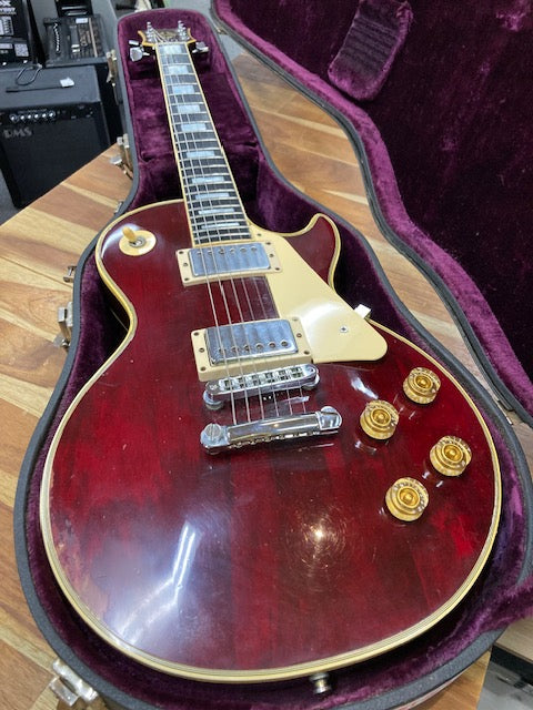 SOLD Vintage 1976 Gibson Les Paul Custom Electric Guitar Wine Red