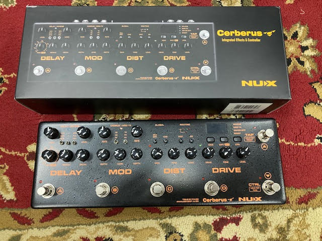 NU-X Cerberus Integrated Multi-Effects & Controller, Inside Routing & IR Loader with Digital FX, Analog Overdrive & Distortion(Preowned)