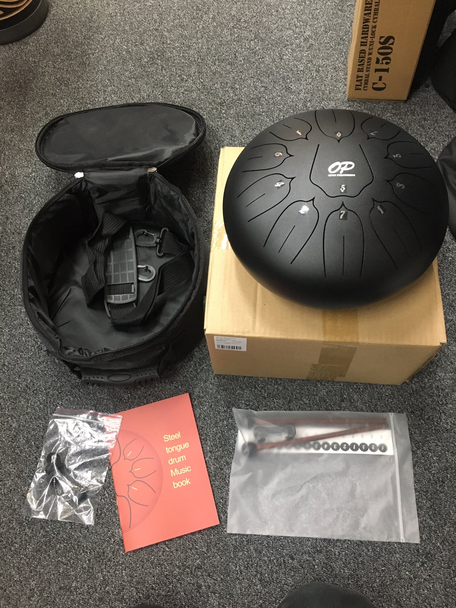 Opus Tongue Drum Black with acc