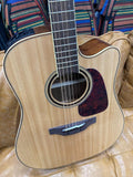 Takamine Pro Series 4 Dreadnought AC/EL Guitar with Cutaway in Natural Gloss Finish