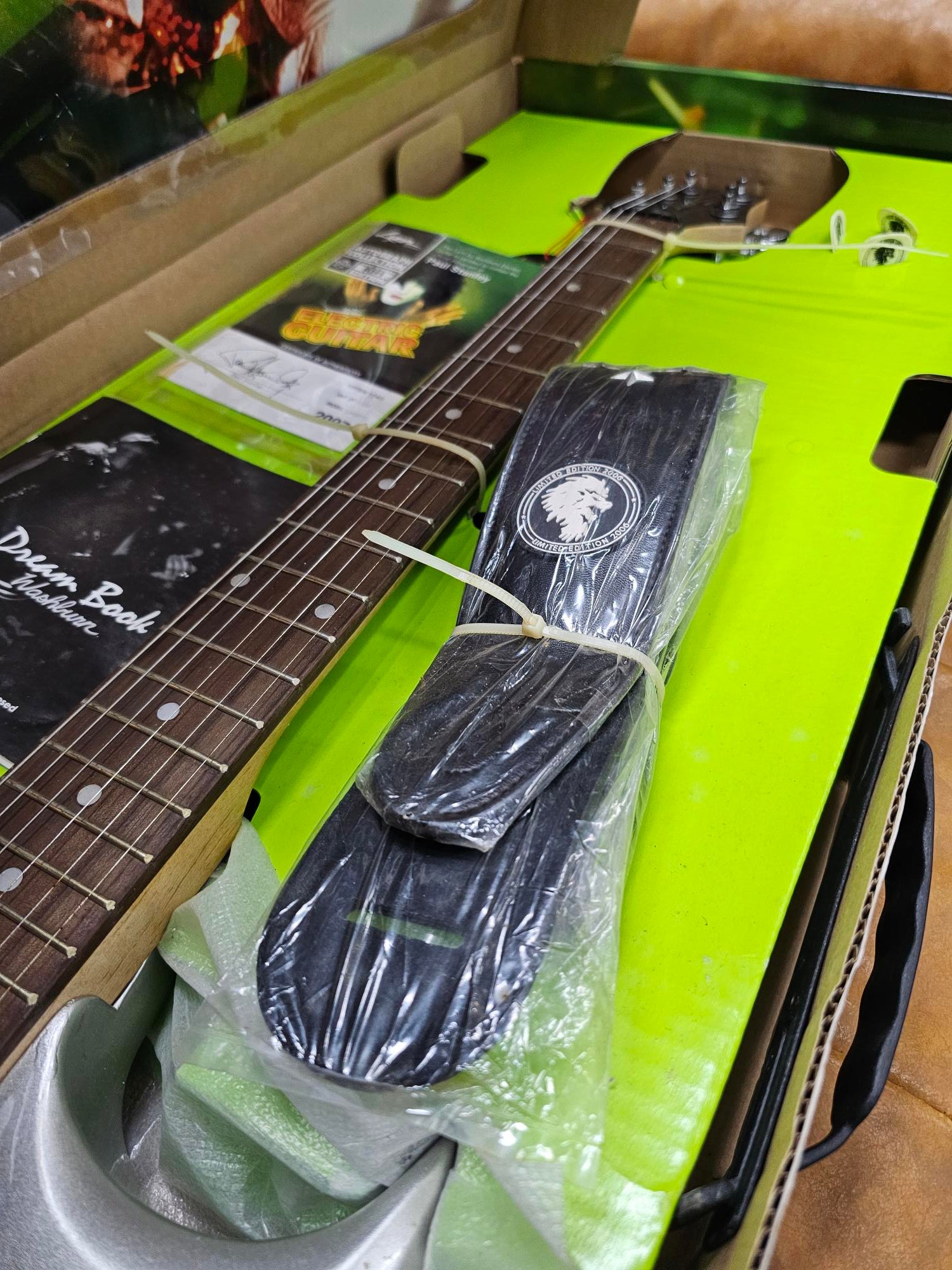 2007 Paul Stanley Designed & Autographed Silver Washburn Lyon Kiss Electric Guitar Limited Edition