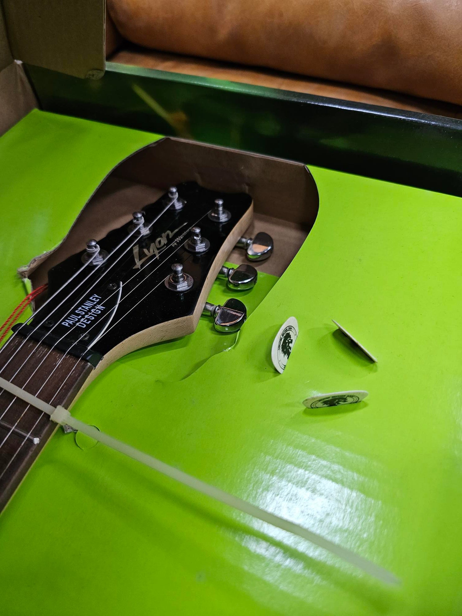 2007 Paul Stanley Designed & Autographed Silver Washburn Lyon Kiss Electric Guitar Limited Edition