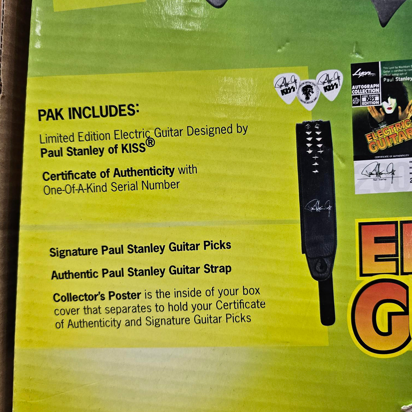 2007 Paul Stanley Designed & Autographed Silver Washburn Lyon Kiss Electric Guitar Limited Edition