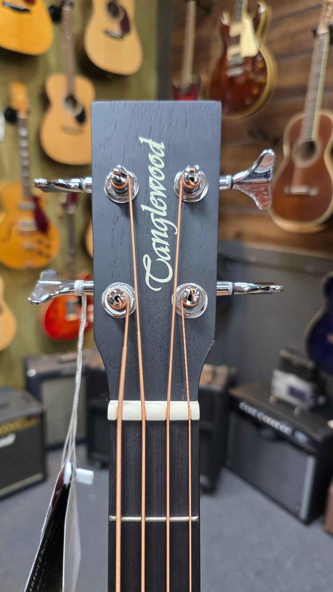 Tanglewood Blackbird Acoustic Bass Guitar Cutaway W/Hard case Bundle!!/ Electric Smokestack Satin