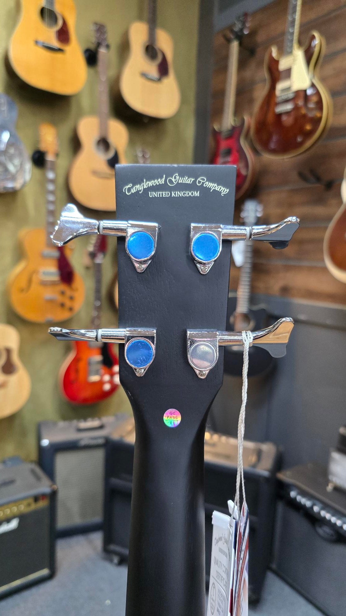 Tanglewood Blackbird Acoustic Bass Guitar Cutaway W/Hard case Bundle!!/ Electric Smokestack Satin