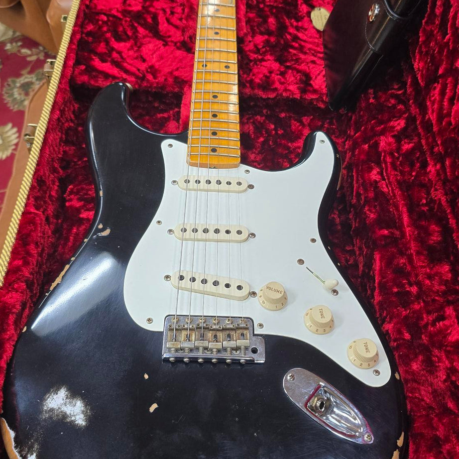 2023 Fender Custom Shop Stratocaster Electric Guitar 58RI Black Relic (Pre-Owned)