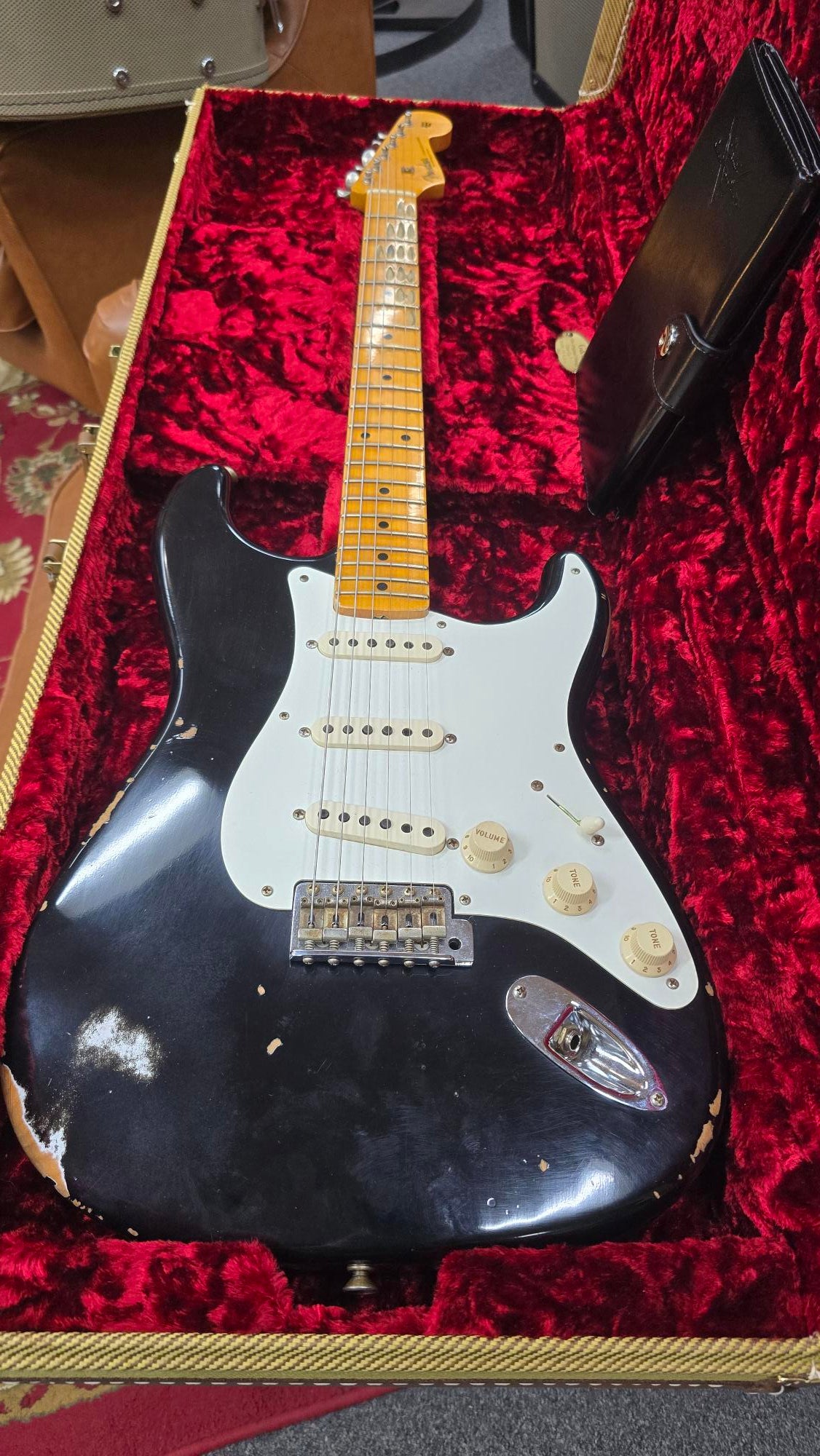 2023 Fender Custom Shop Stratocaster Electric Guitar 58RI Black Relic (Pre-Owned)