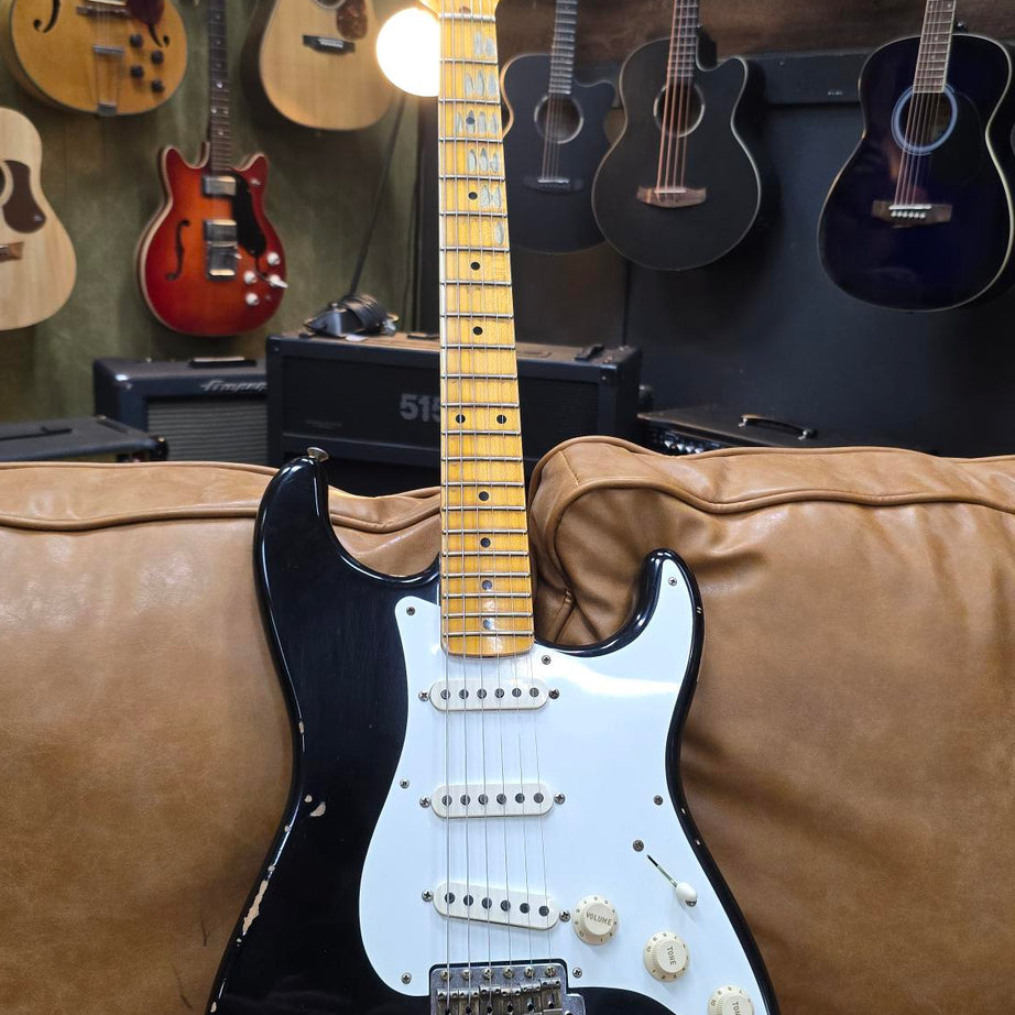 2023 Fender Custom Shop Stratocaster Electric Guitar 58RI Black Relic (Pre-Owned)