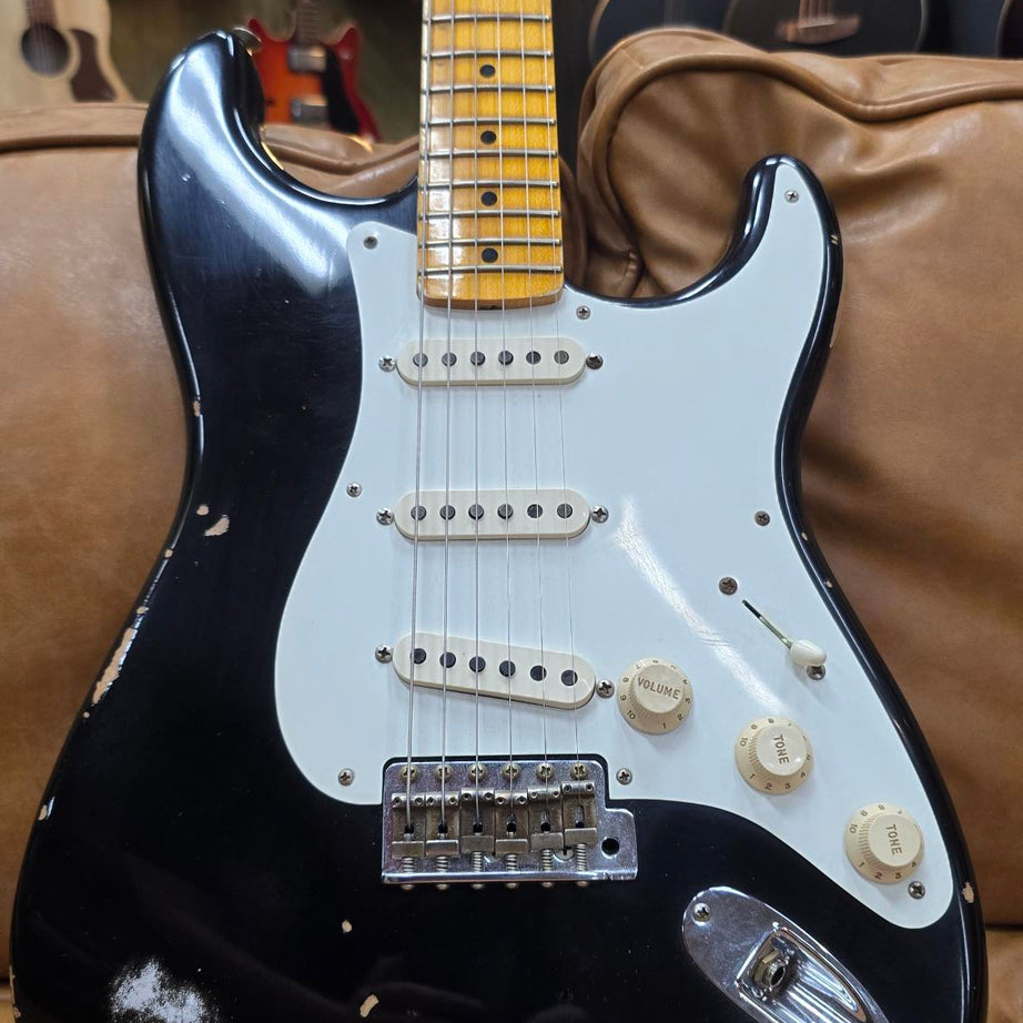 2023 Fender Custom Shop Stratocaster Electric Guitar 58RI Black Relic (Pre-Owned)