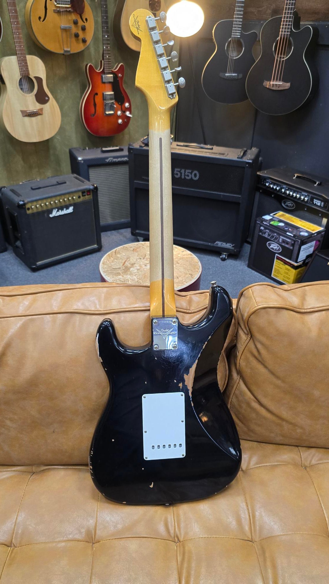 2023 Fender Custom Shop Stratocaster Electric Guitar 58RI Black Relic (Pre-Owned)