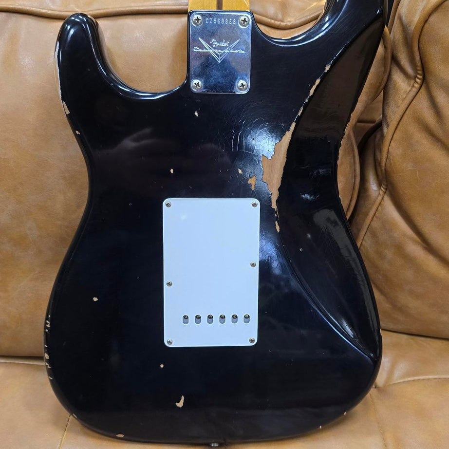 2023 Fender Custom Shop Stratocaster Electric Guitar 58RI Black Relic (Pre-Owned)