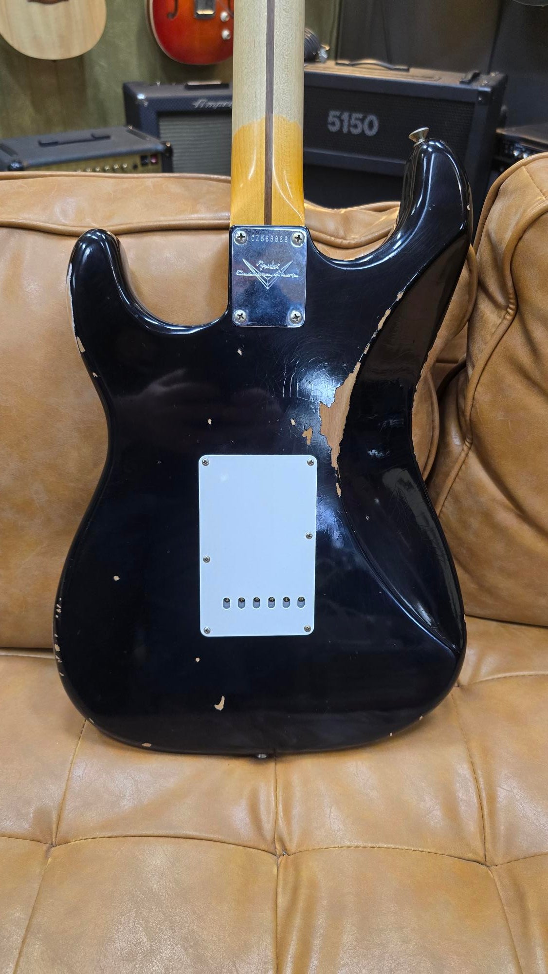 2023 Fender Custom Shop Stratocaster Electric Guitar 58RI Black Relic (Pre-Owned)