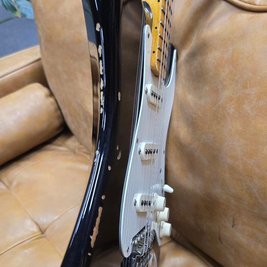 2023 Fender Custom Shop Stratocaster Electric Guitar 58RI Black Relic (Pre-Owned)