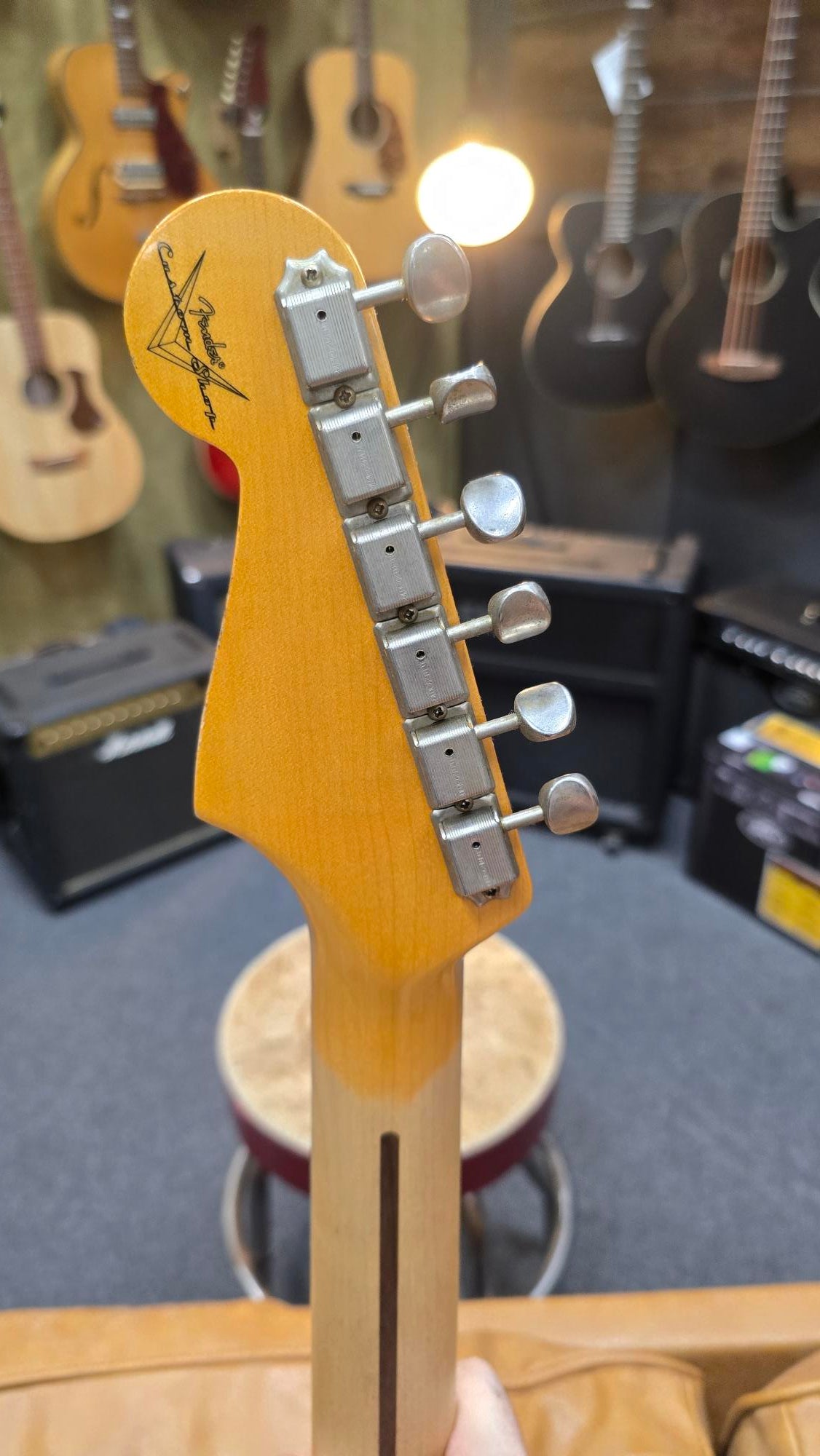 2023 Fender Custom Shop Stratocaster Electric Guitar 58RI Black Relic (Pre-Owned)