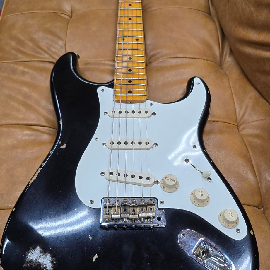 2023 Fender Custom Shop Stratocaster Electric Guitar 58RI Black Relic (Pre-Owned)