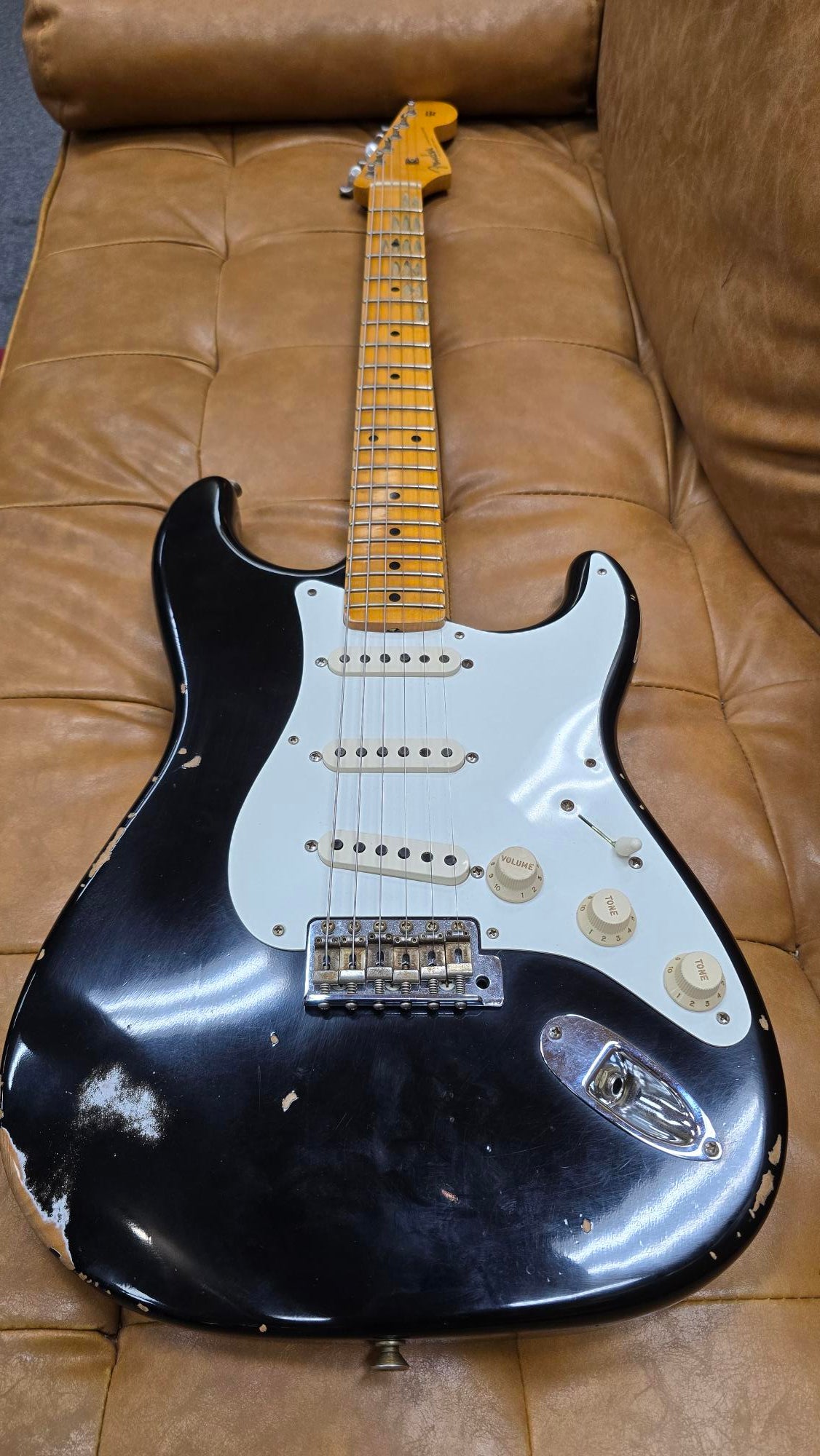 2023 Fender Custom Shop Stratocaster Electric Guitar 58RI Black Relic (Pre-Owned)