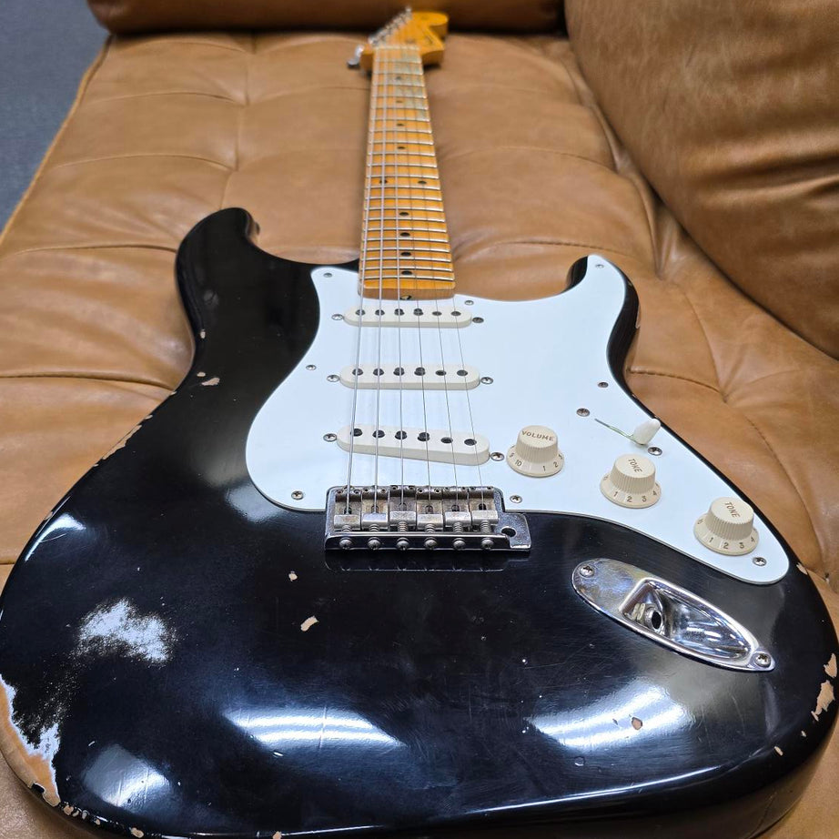 2023 Fender Custom Shop Stratocaster Electric Guitar 58RI Black Relic (Pre-Owned)