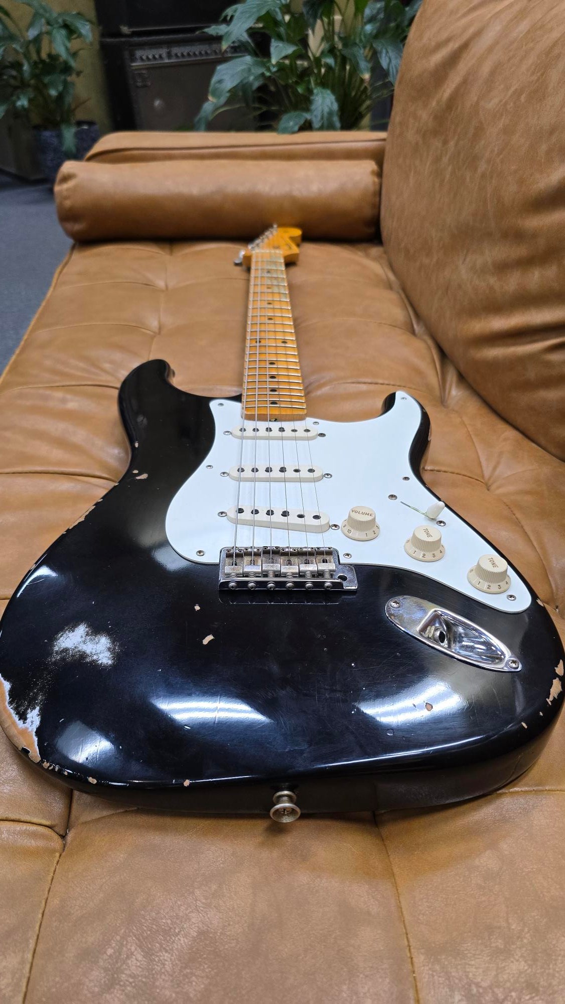 2023 Fender Custom Shop Stratocaster Electric Guitar 58RI Black Relic (Pre-Owned)