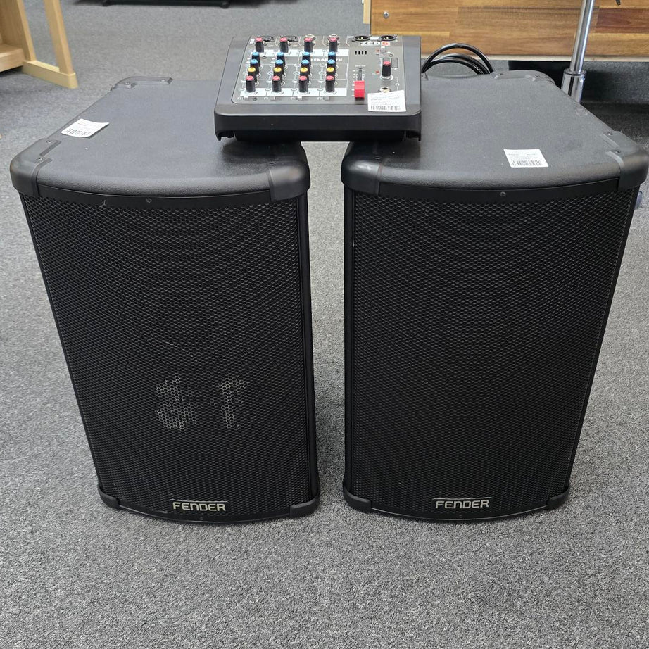 Fender Fighter 12" PA Speakers & Allen & Heath Mixer (Pre-Owned)