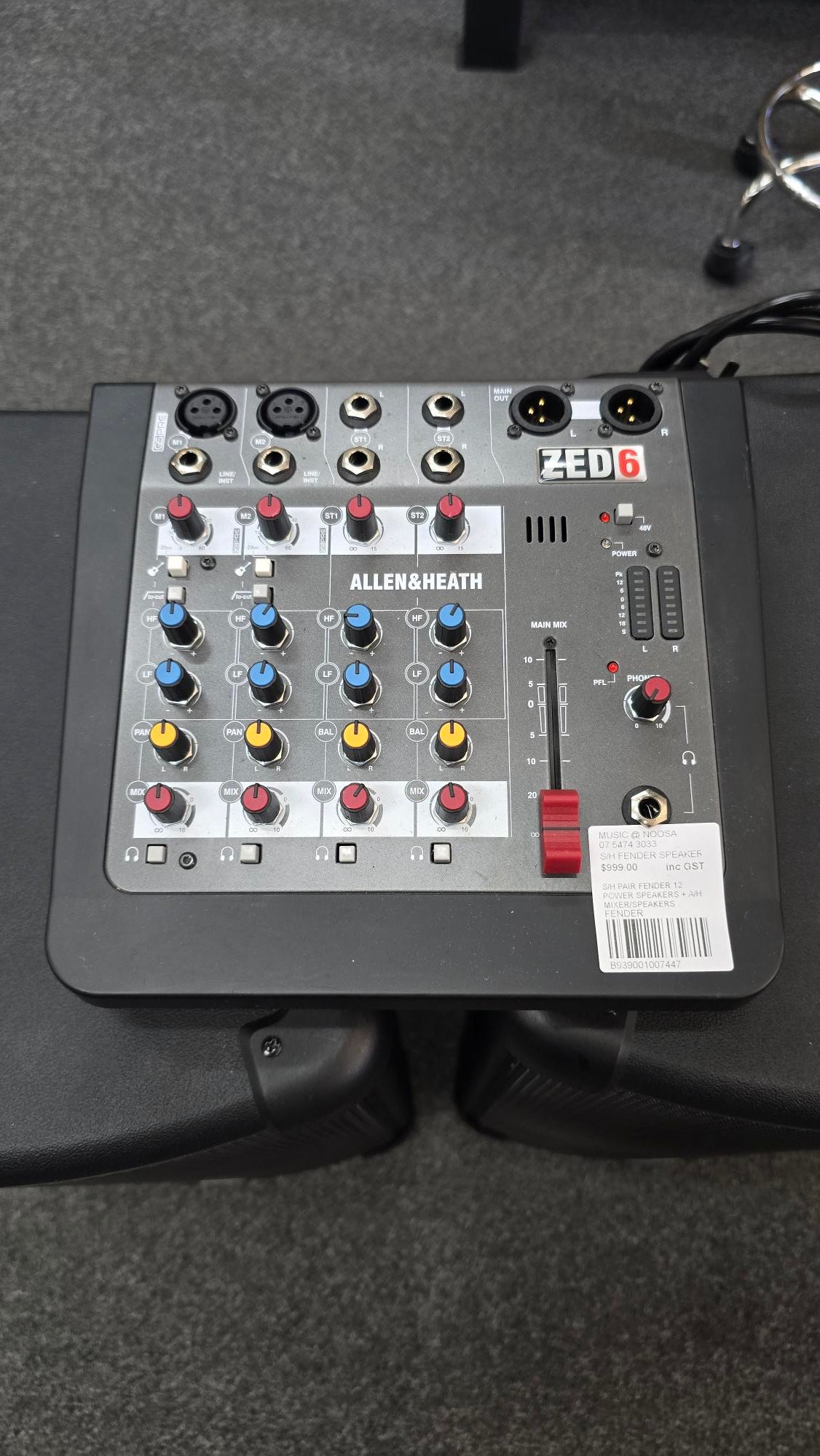 Fender Fighter 12" PA Speakers & Allen & Heath Mixer (Pre-Owned)
