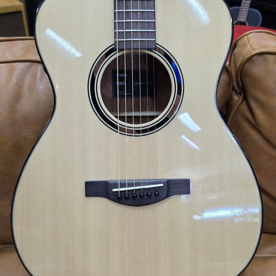 Yamaha TAS1E Element Grade TransAcoustic Solid Top Concert Acoustic/Electric Guitar Natural Gloss