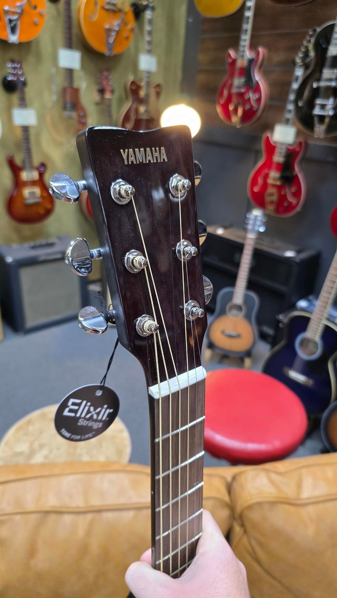 Yamaha TAS1E Element Grade TransAcoustic Solid Top Concert Acoustic/Electric Guitar Natural Gloss