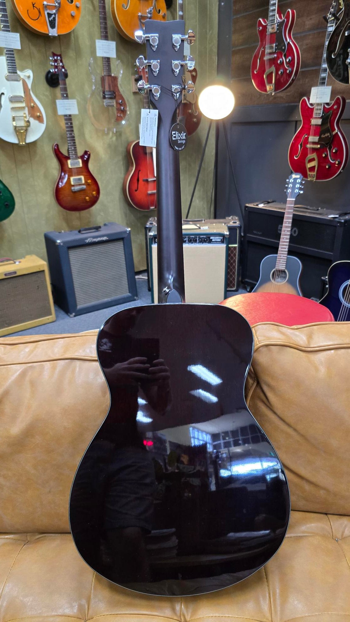 Yamaha TAS1E Element Grade TransAcoustic Solid Top Concert Acoustic/Electric Guitar Natural Gloss