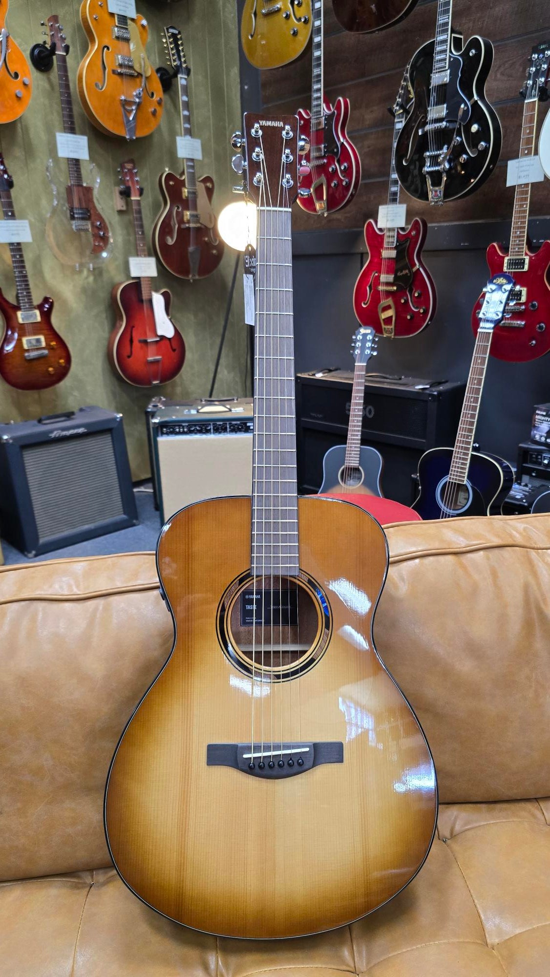 Yamaha TAS1E Element TransAcoustic Guitar Sand Burst Gloss
