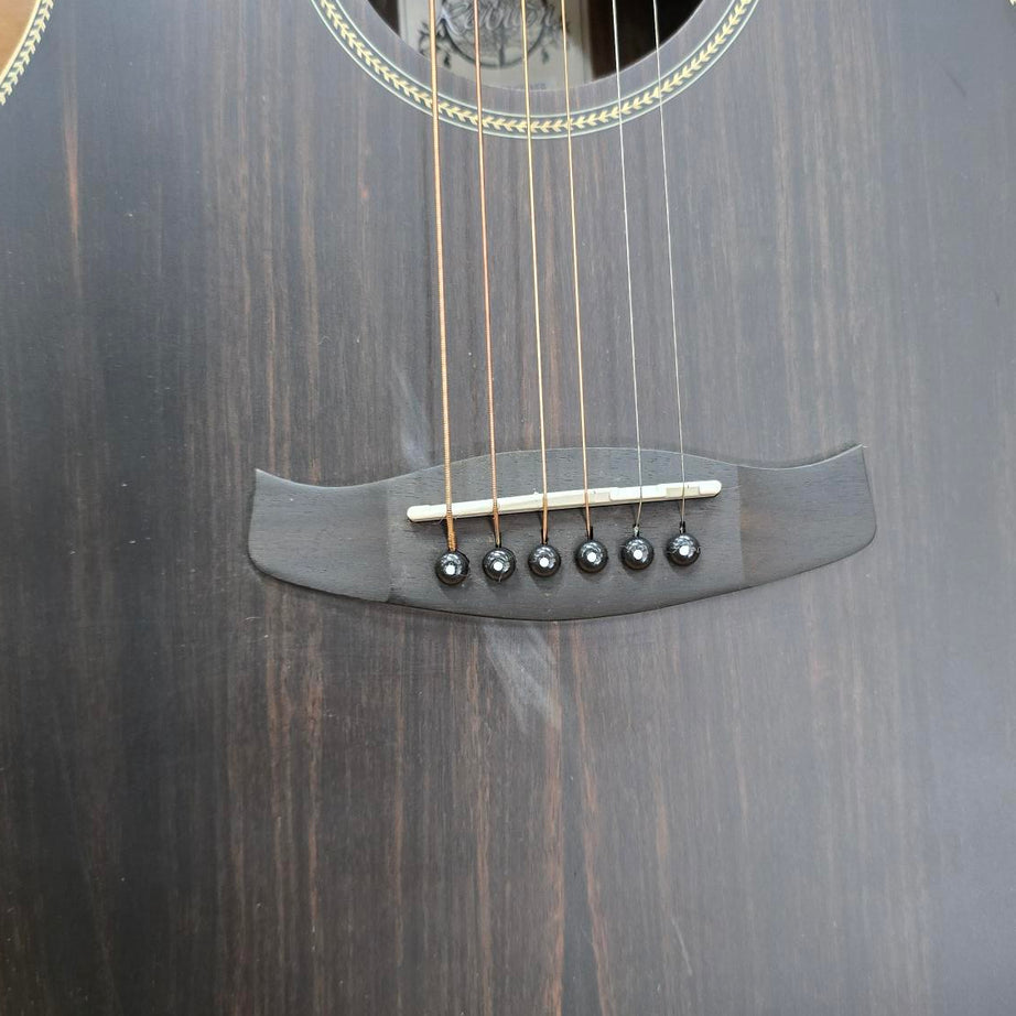 Tanglewood TRSFCEAEB Reunion all Ebony Super Folk Electric/Acoustic (Blemished Stock)