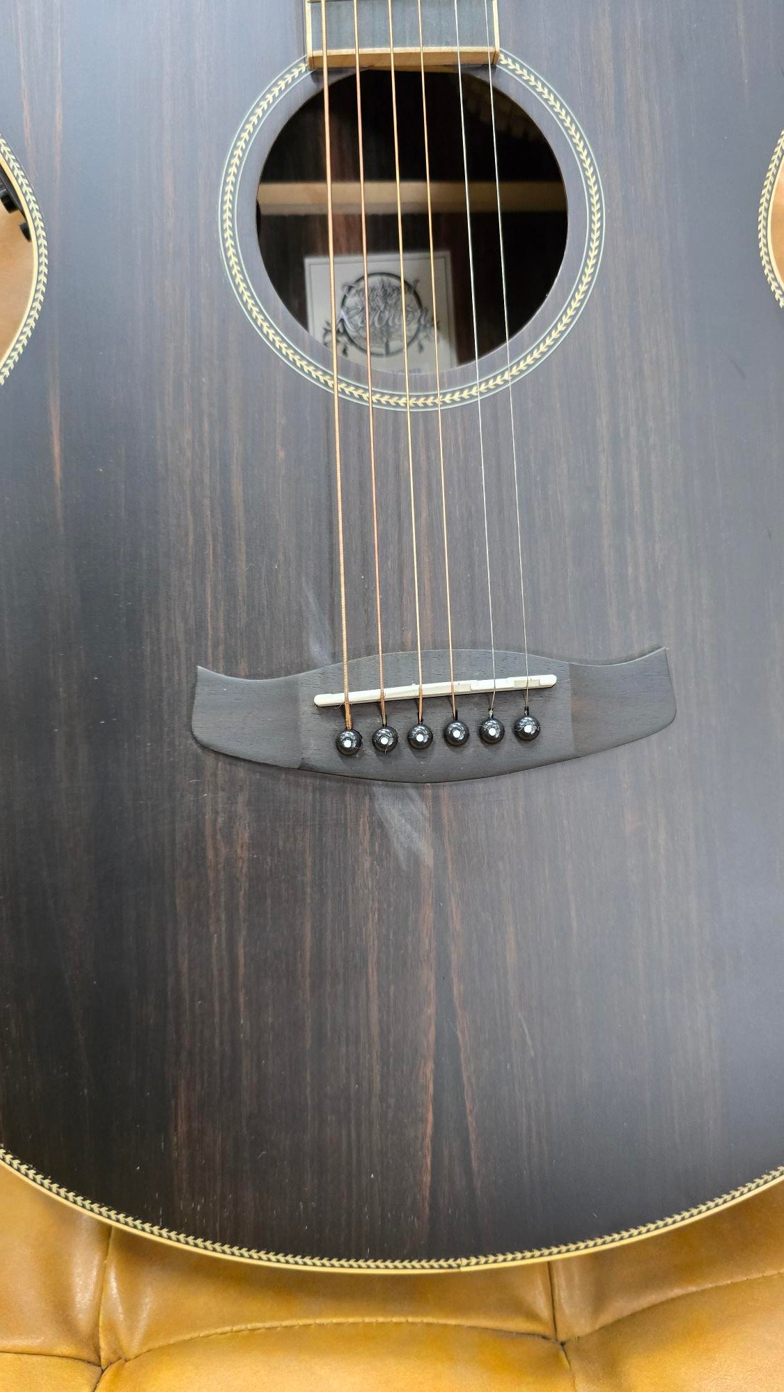 Tanglewood TRSFCEAEB Reunion all Ebony Super Folk Electric/Acoustic (Blemished Stock)