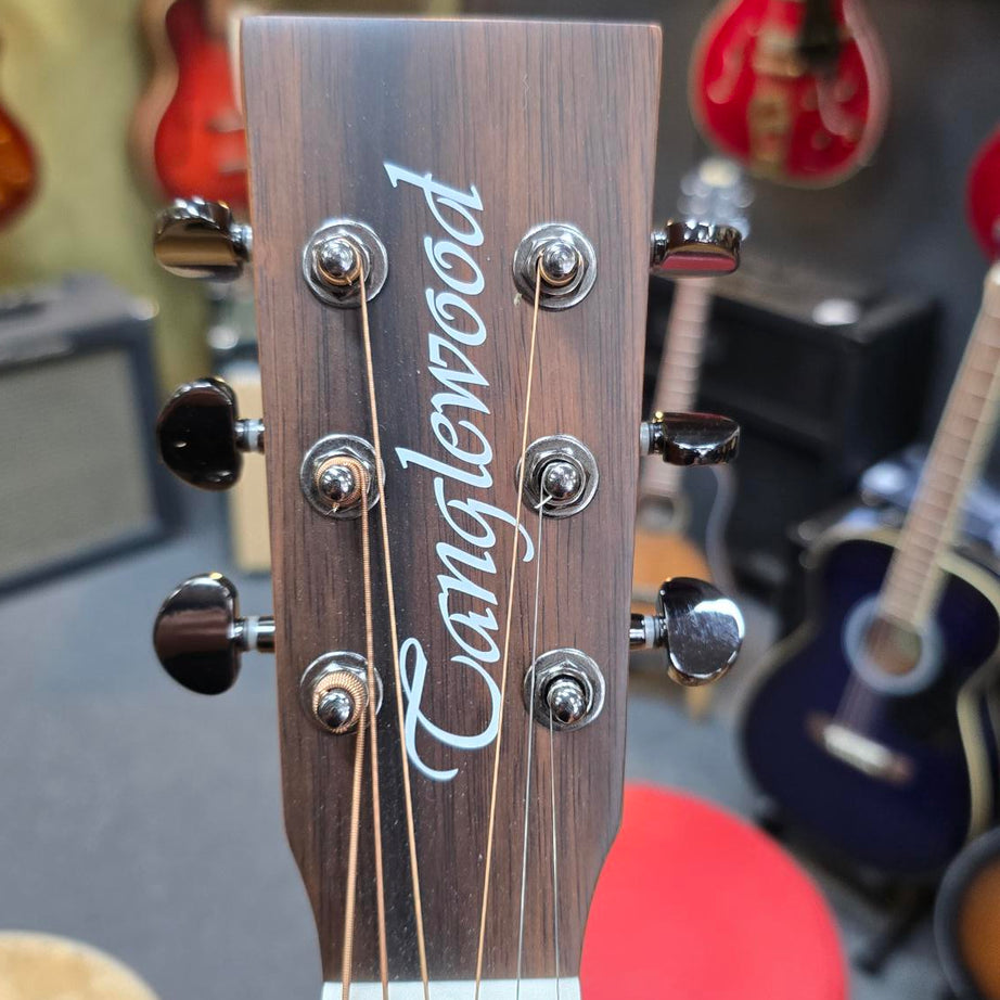Tanglewood TRSFCEAEB Reunion all Ebony Super Folk Electric/Acoustic (Blemished Stock)