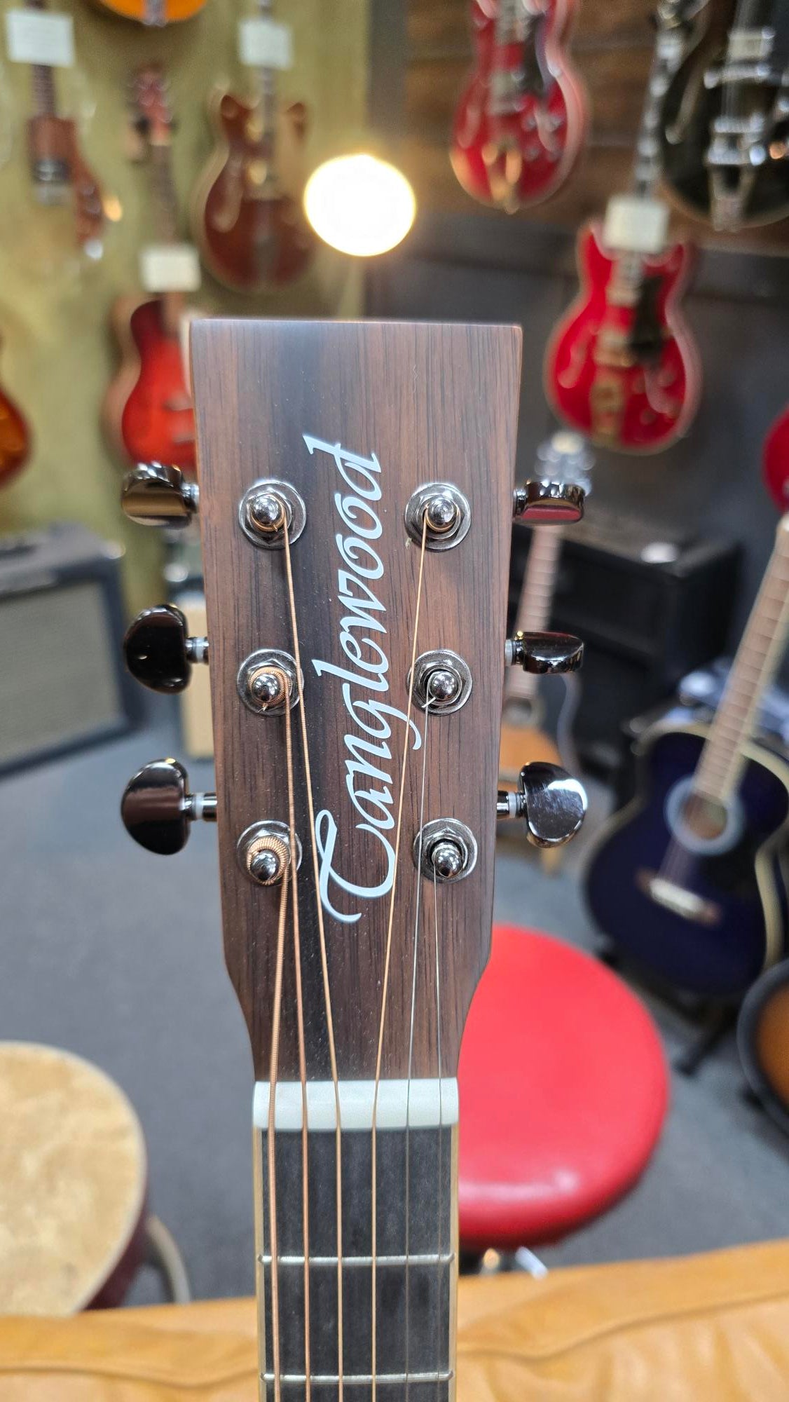 Tanglewood TRSFCEAEB Reunion all Ebony Super Folk Electric/Acoustic (Blemished Stock)
