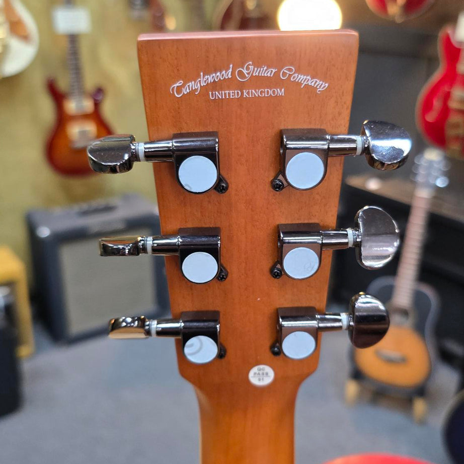 Tanglewood TRSFCEAEB Reunion all Ebony Super Folk Electric/Acoustic (Blemished Stock)