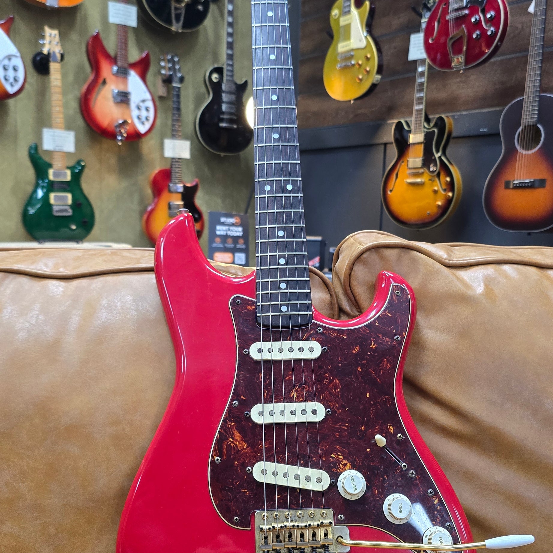 1980's Red Ibanez Blazer Electric Guitar W/Case