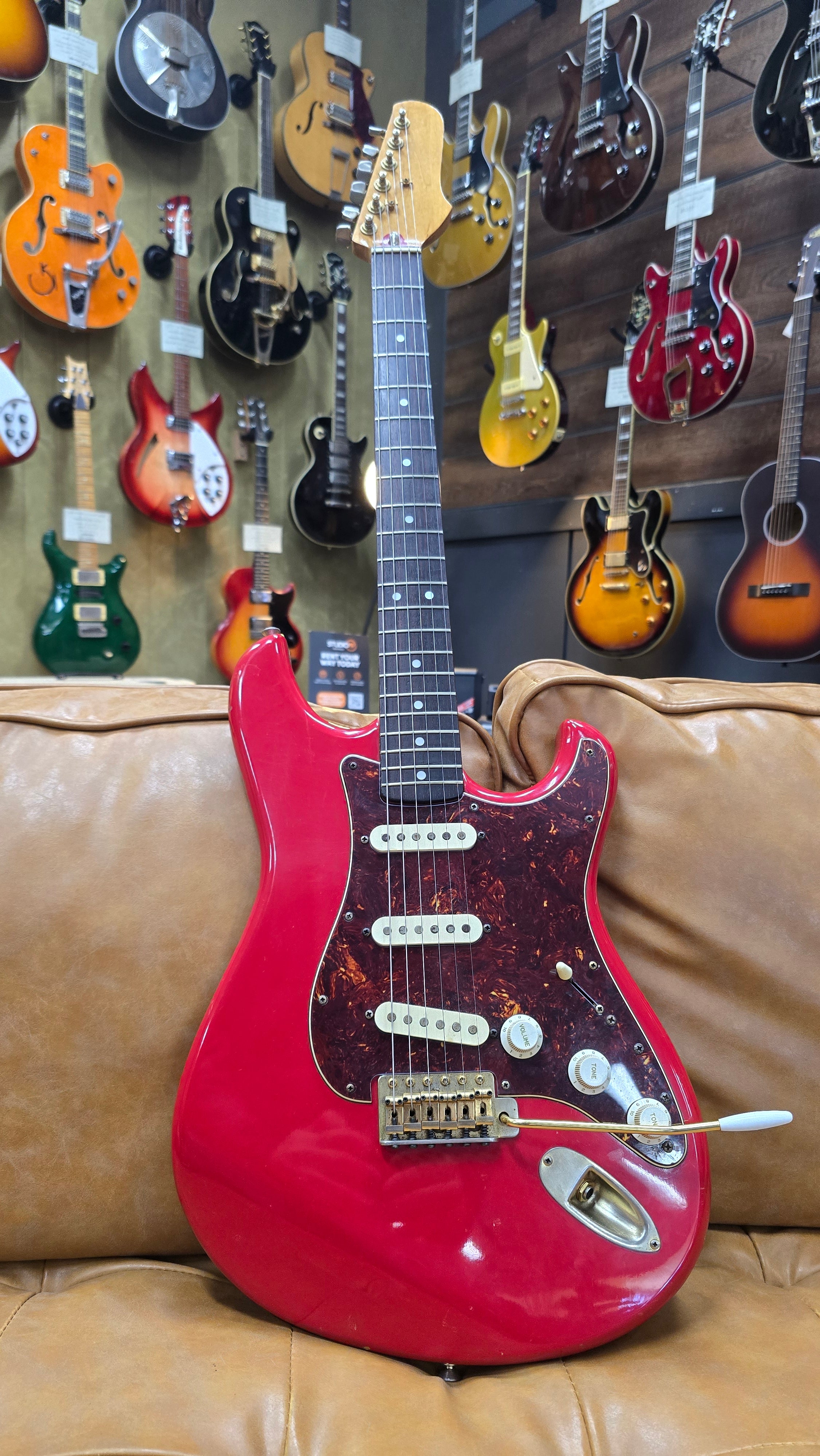 1980's Red Ibanez Blazer Electric Guitar W/Case