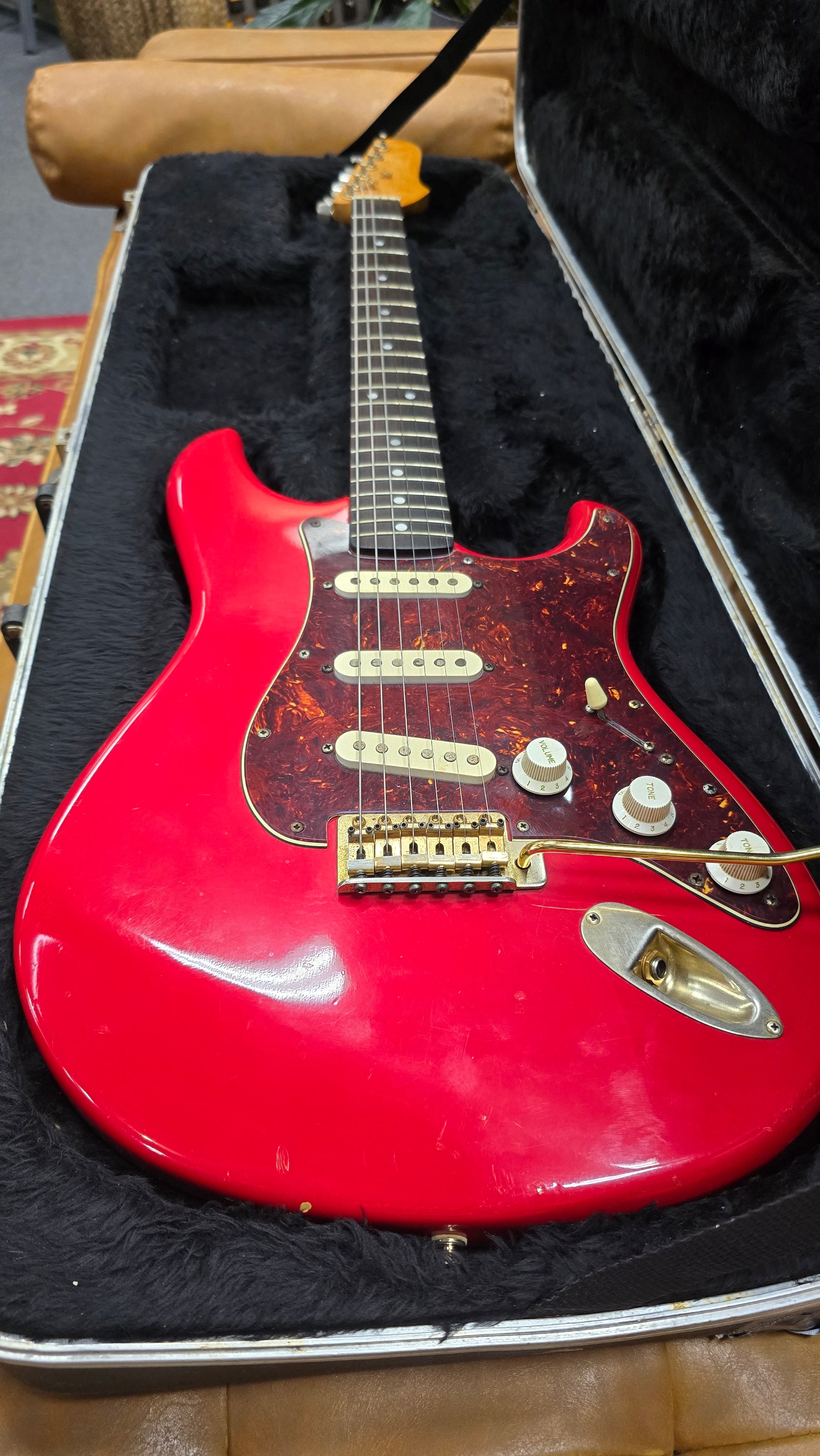 1980's Red Ibanez Blazer Electric Guitar W/Case