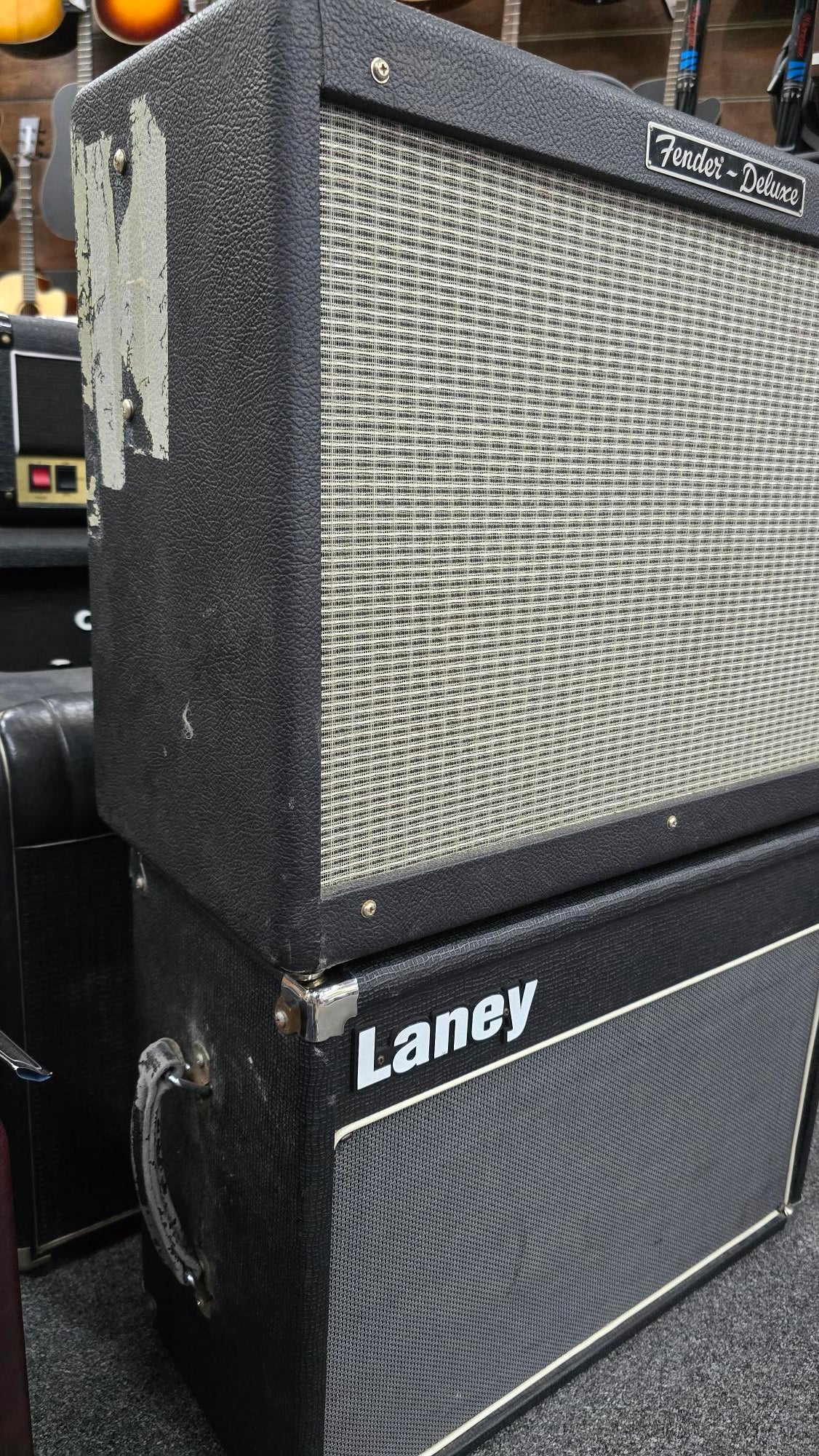 Fender Hot Rod Deluxe Guitar Amplifier w/fswitch with Laney 12" Speaker Cab (Pre-Owned)