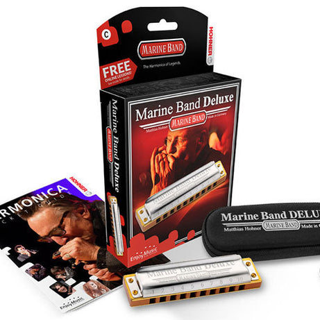 Hohner Marine Band Deluxe Harmonica in the Key of G Back to the Roots - State of the Art!