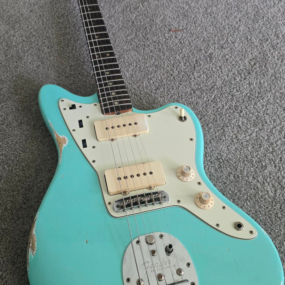 sold *** 1965 Fender Jazzmaster L Series Surf Green Vintage Electric Guitar W/Case