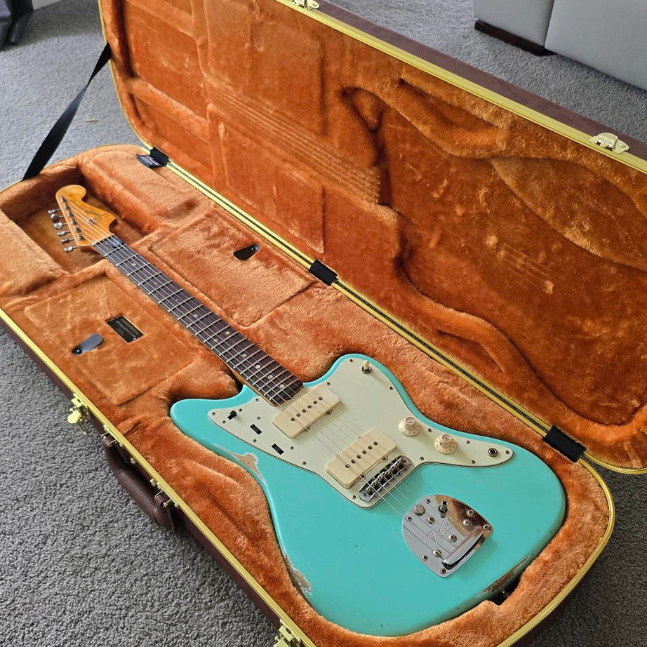sold *** 1965 Fender Jazzmaster L Series Surf Green Vintage Electric Guitar W/Case