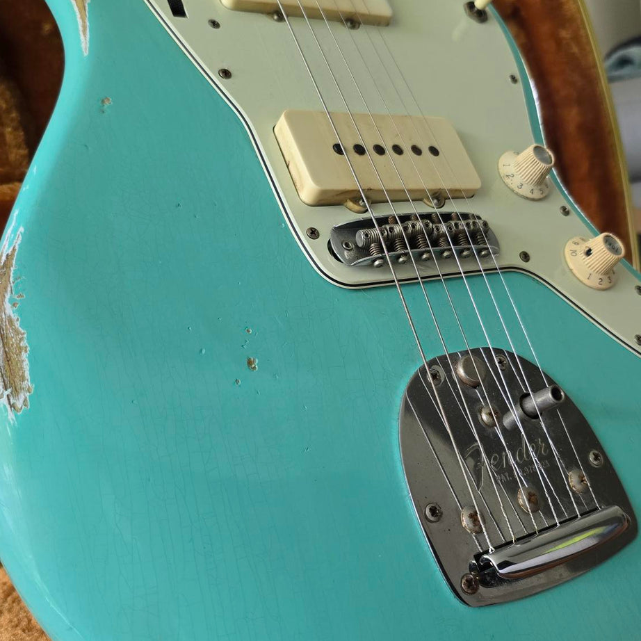 sold *** 1965 Fender Jazzmaster L Series Surf Green Vintage Electric Guitar W/Case