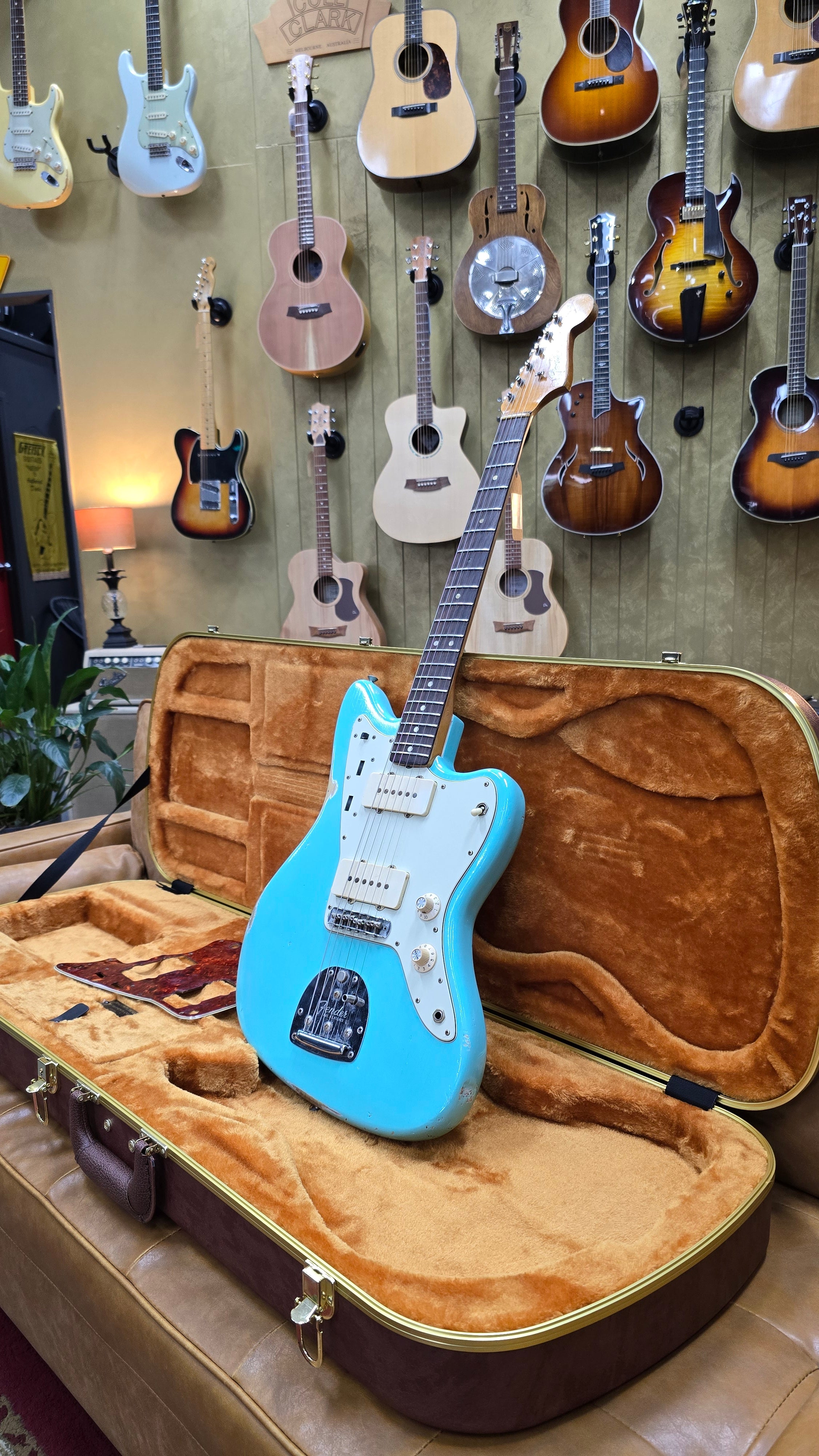 sold *** 1965 Fender Jazzmaster L Series Surf Green Vintage Electric Guitar W/Case