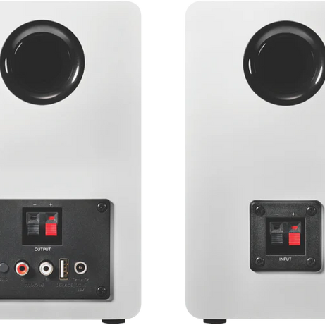 Audio Technica Powered Bluetooth bookshelf speakers - White W/ FREE T-SHIRT (while stock lasts)