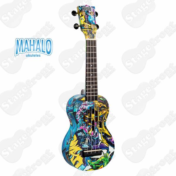 MAHALO ART II SERIES GRAFFITI ART SOPRANO UKULELE WITH CARRY BAG