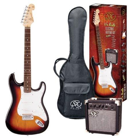SX 3/4 Size Electric Guitar Kit in Black and Avaliable in Sunburst