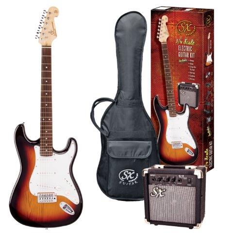 SX 3/4 Size Electric Guitar Kit in Black and Avaliable in Sunburst