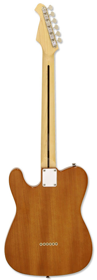 Aria 615-TL Series Semi-Hollow Electric Guitar in Natural Gloss Pickups: 2 x Single Coil
