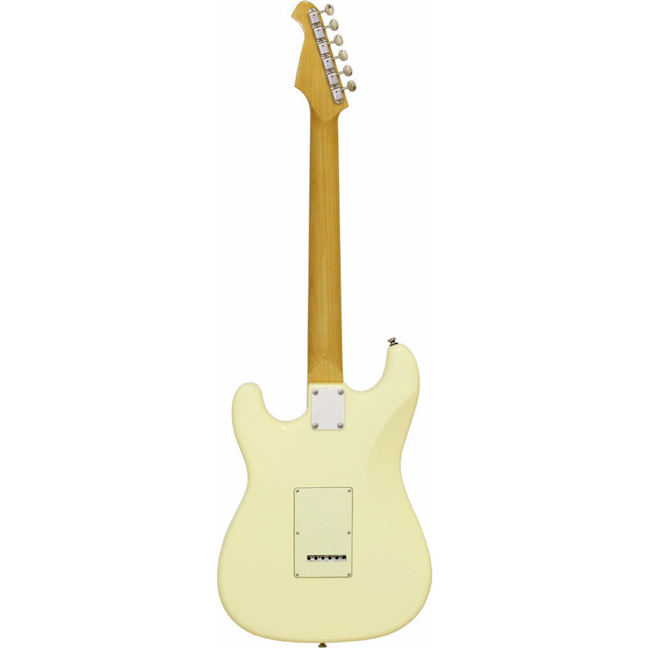 Aria STG-62 Modern Classics Series Electric Guitar in Vintage White Pickups: 3 x Single Coil (Alnico-5)